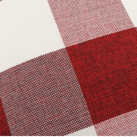 Fixwal 2pcs Red and White Buffalo Check Plaid Throw Pillow Covers 45x45cm - Picture 3 of 8